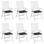 Voir la diapositive 4 : VIDAXL Coussins de chaise jardin lot de 6 noir 40x40x3 cm tissu oxford