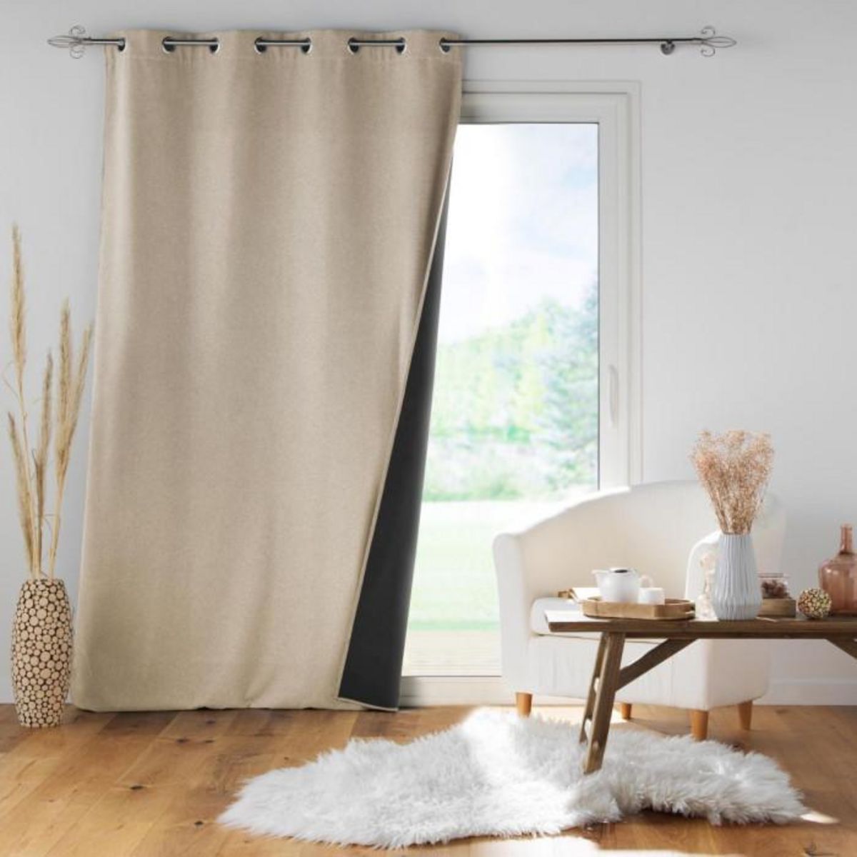 Paris Prix Rideau à Œillets Isolant  Jupiter  140x260cm Lin