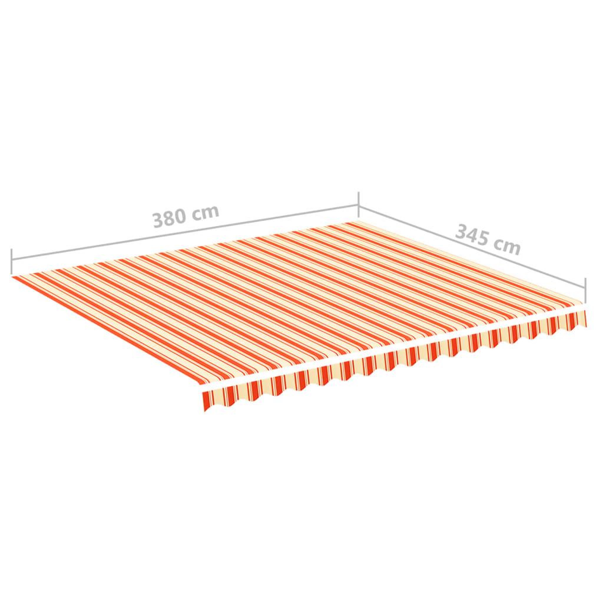 Voir la diapositive 6 : VIDAXL Tissu de remplacement pour auvent Jaune et orange 4x3,5 m