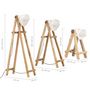 Voir la diapositive 6 : VIDAXL Lampadaires 3 pcs Blanc E27 Bois de manguier massif