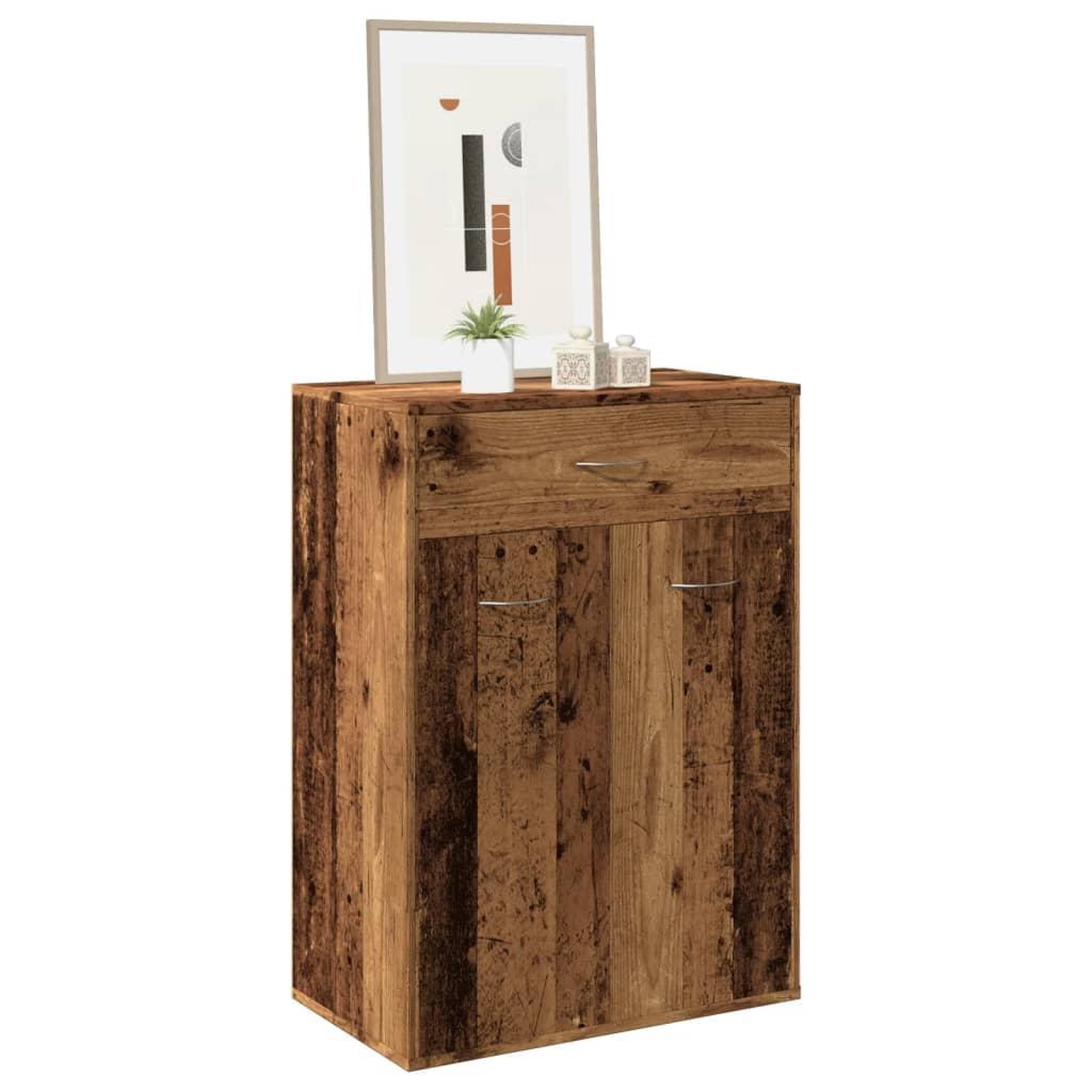 VIDAXL Armoire a chaussures vieux bois 60x35x84 cm bois d'ingenierie