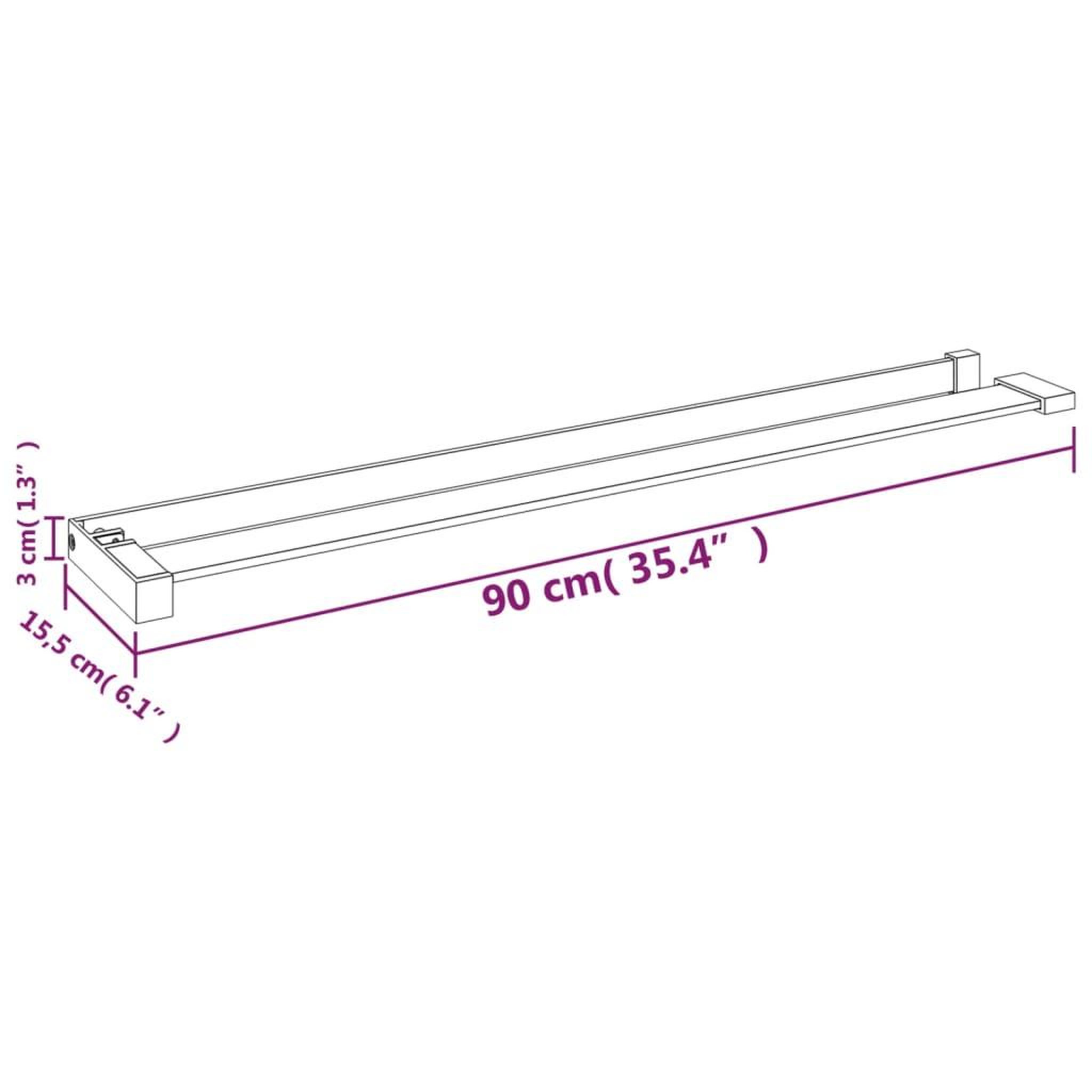 Voir la diapositive 6 : VIDAXL Etagere de douche pour paroi de douche a l'italienne Blanc 90cm