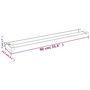 Voir la diapositive 6 : VIDAXL Etagere de douche pour paroi de douche a l'italienne Blanc 90cm