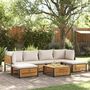 Voir la diapositive 1 : VIDAXL Salon de jardin avec coussins 7 pcs bois massif d'acacia