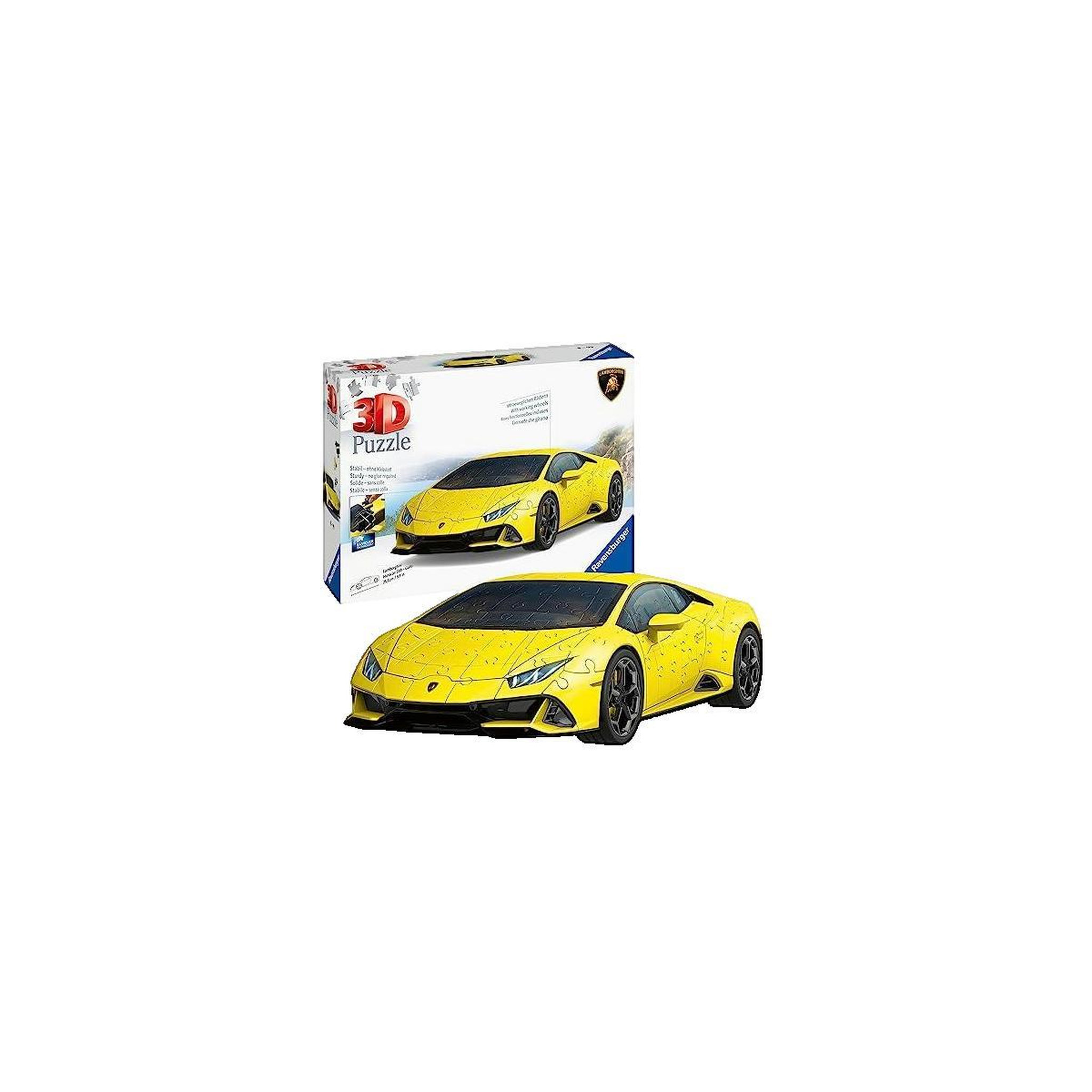 Voir la diapositive 1 : RAVENSBURGER Puzzle 3D Ravensburger Lamborghini Huracán EVO Jaune