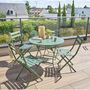 Voir la diapositive 2 : HESPERIDE Table de jardin pliante ronde 4 places GREENSBORO - Vert olive