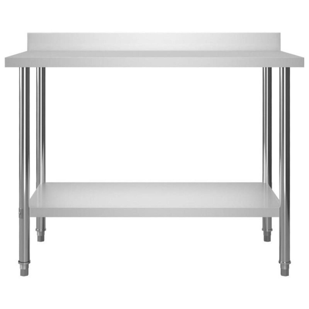 VIDAXL Table de travail de cuisine avec dosseret 120x60x93 cm Inox