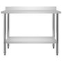 Voir la diapositive 3 : VIDAXL Table de travail de cuisine avec dosseret 120x60x93 cm Inox
