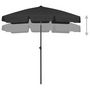 Voir la diapositive 3 : VIDAXL Parasol de plage noir 180x120 cm