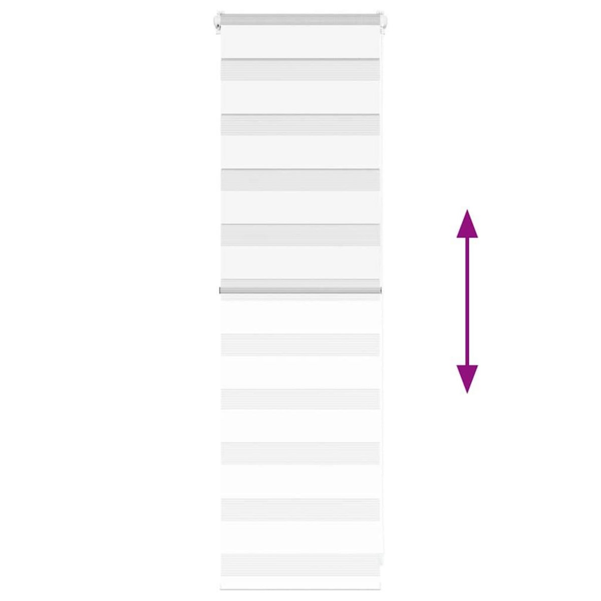 VIDAXL Store zebre blanc 45x100 cm largeur du tissu 40,9 cm polyester