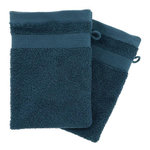 ATMOSPHERA Lot de 2 Gants de Toilette  Confort  15x21cm Bleu Égéen