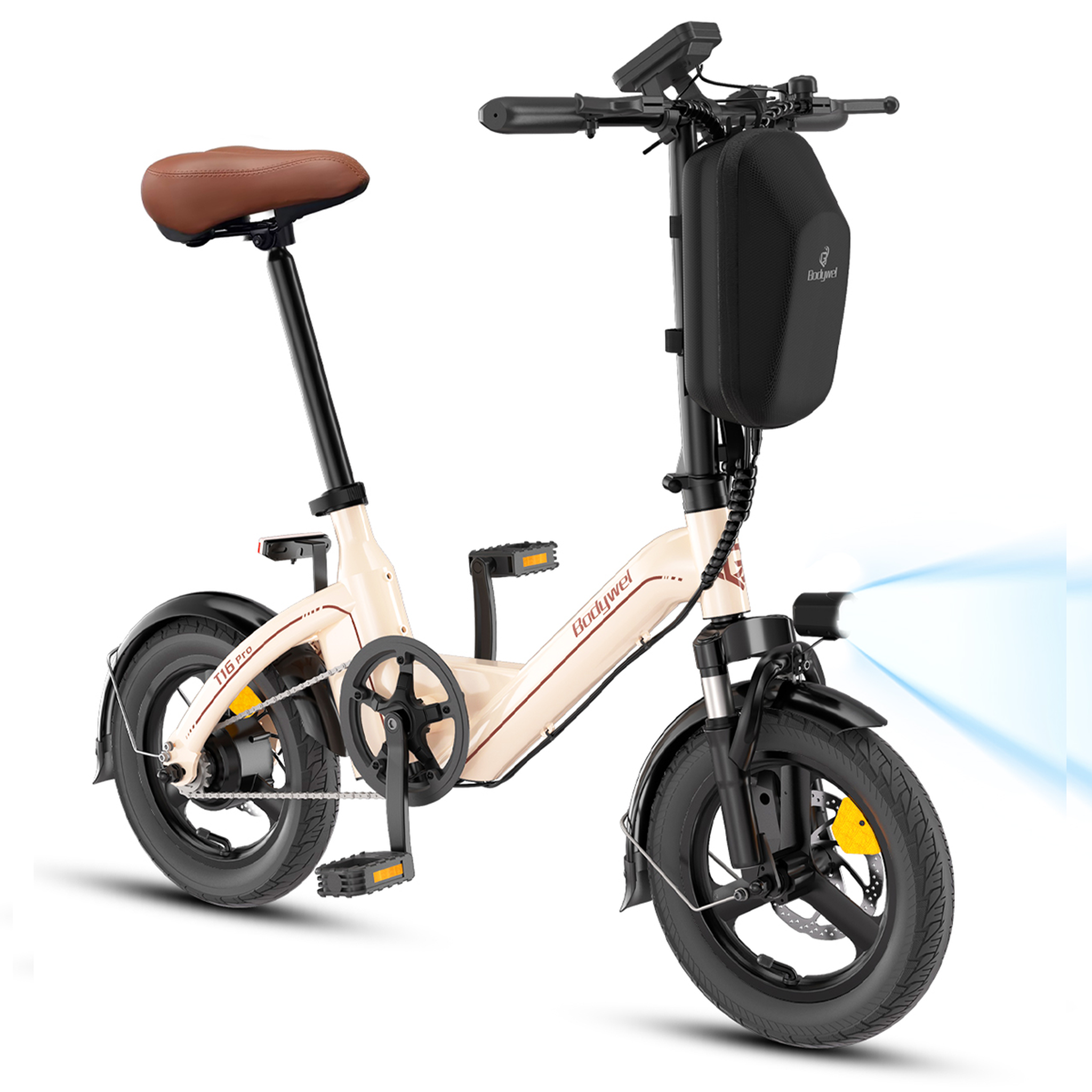Voir la diapositive 2 : BODYWEL Mini vélo électrique pliable bodywel t16 pro