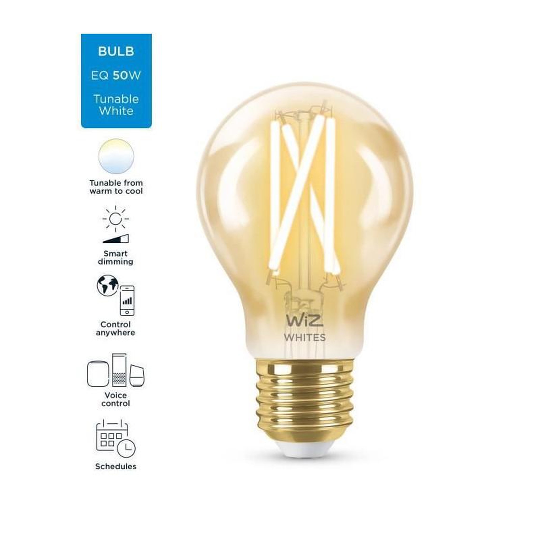 Voir la diapositive 2 : WIZ WiZ Ampoule connectee vintage Blanc variable E27 50W