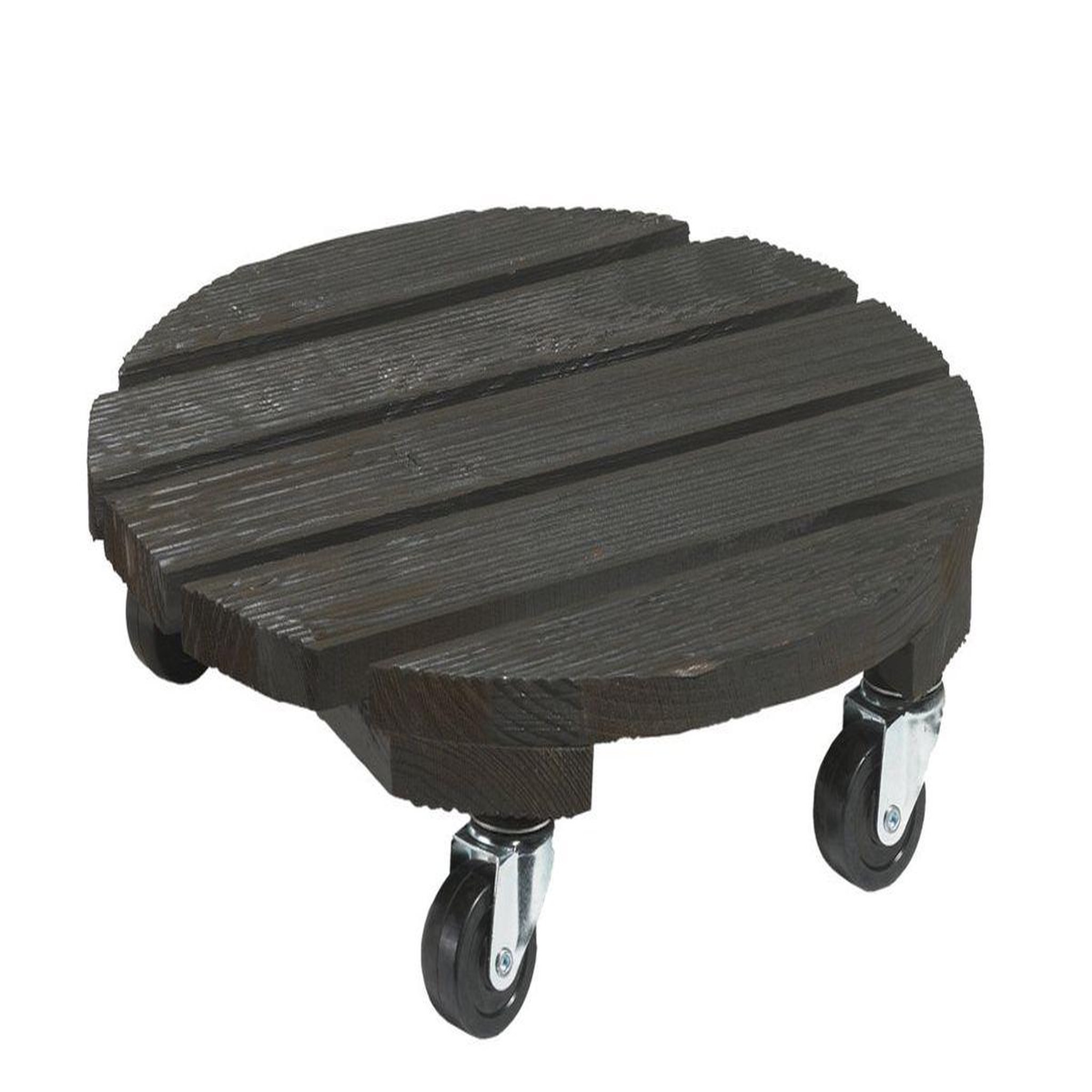 Nortene Support à roulettes bois  flora roll color  - 30 cm - anthracite