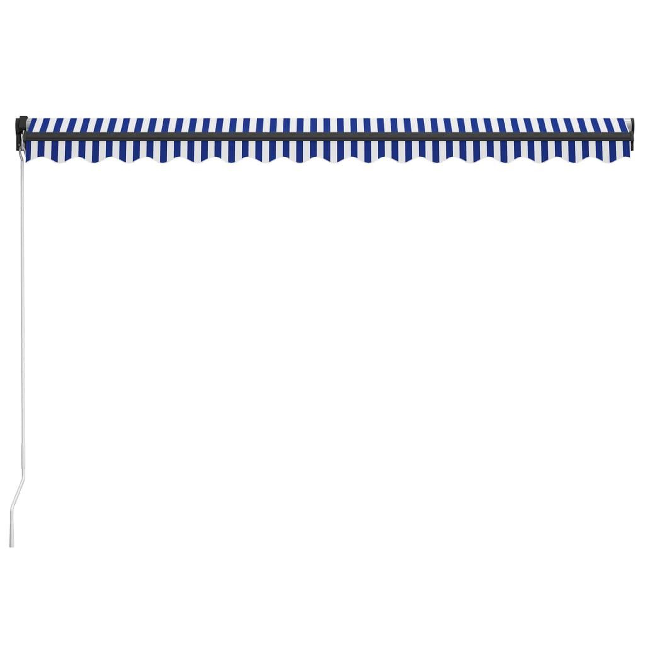 Voir la diapositive 4 : VIDAXL Auvent manuel retractable 400x300 cm Bleu et blanc
