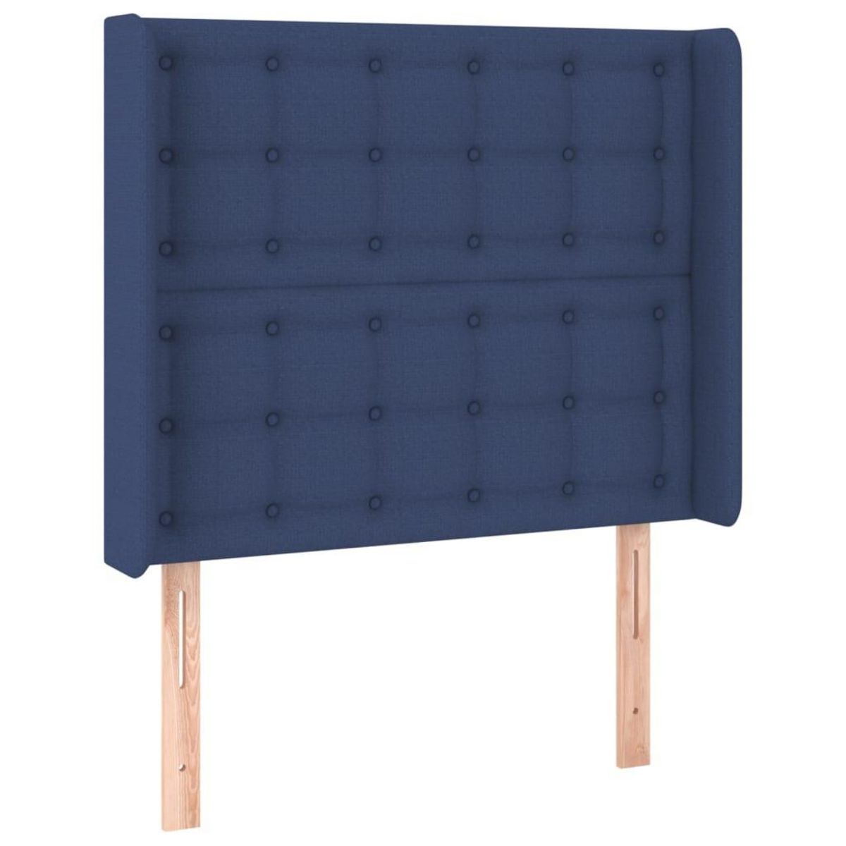 VIDAXL Tete de lit avec oreilles Bleu 83x16x118/128 cm Tissu