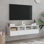 Voir la diapositive 3 : VIDAXL Meubles TV muraux 2 pcs blanc 60x30x30 cm bois d'ingenierie