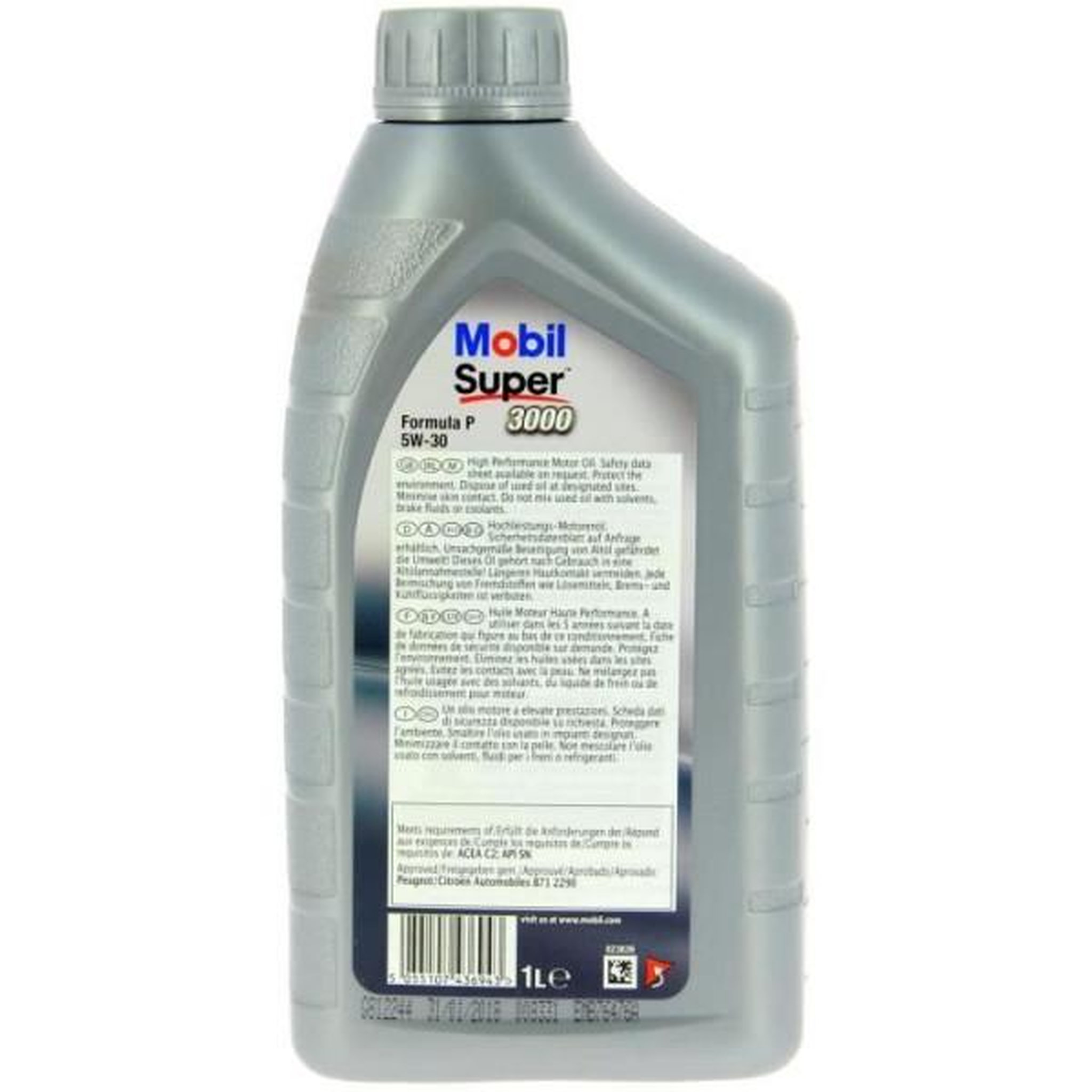 Voir la diapositive 2 : MOBIL MOBIL Huile-Additif SUPER 3000 Formula-P - Synthetique / 5W30 / 1L