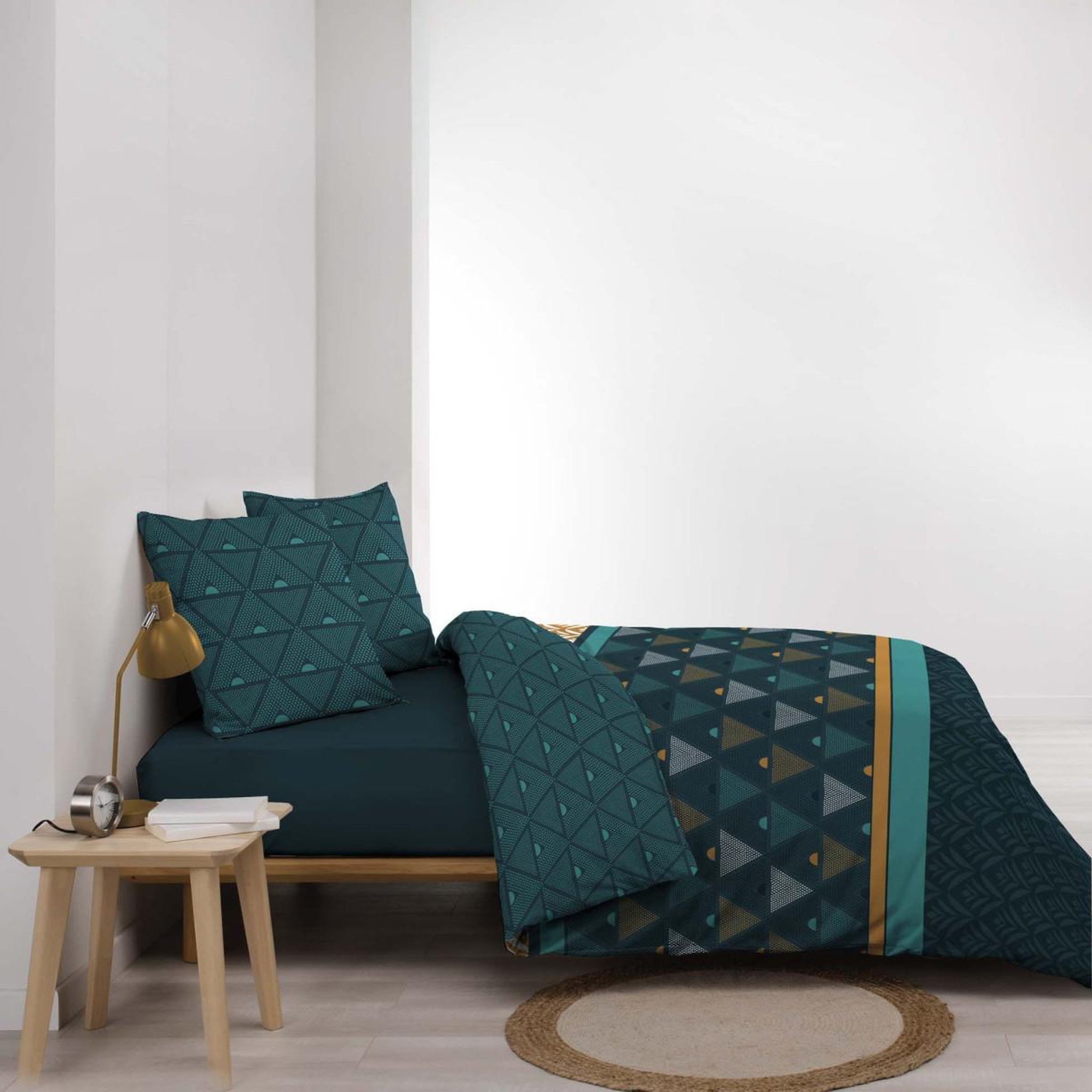 Voir la diapositive 3 : Douceur d'Intérieur Parure de lit 3 pièces  triade  240x220cm vert