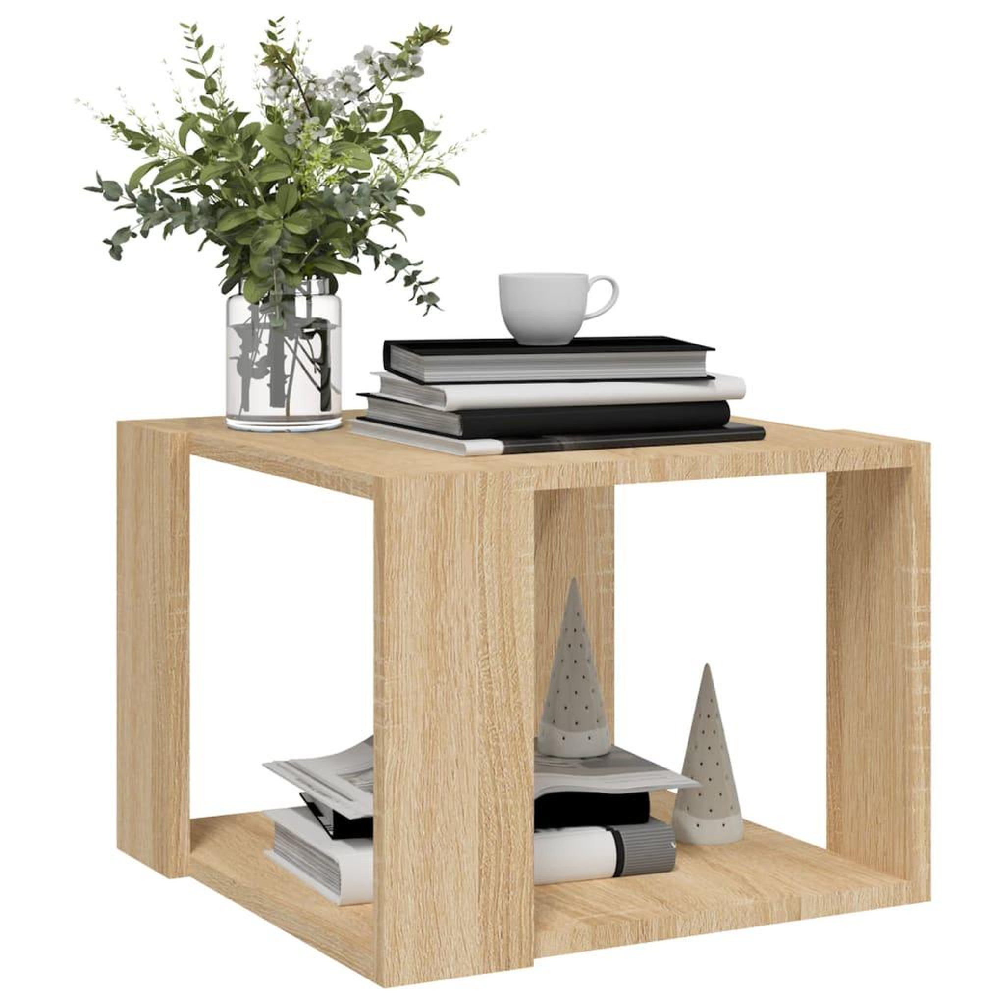 Voir la diapositive 4 : VIDAXL Table basse Chene sonoma 40x40x30 cm Bois d'ingenierie