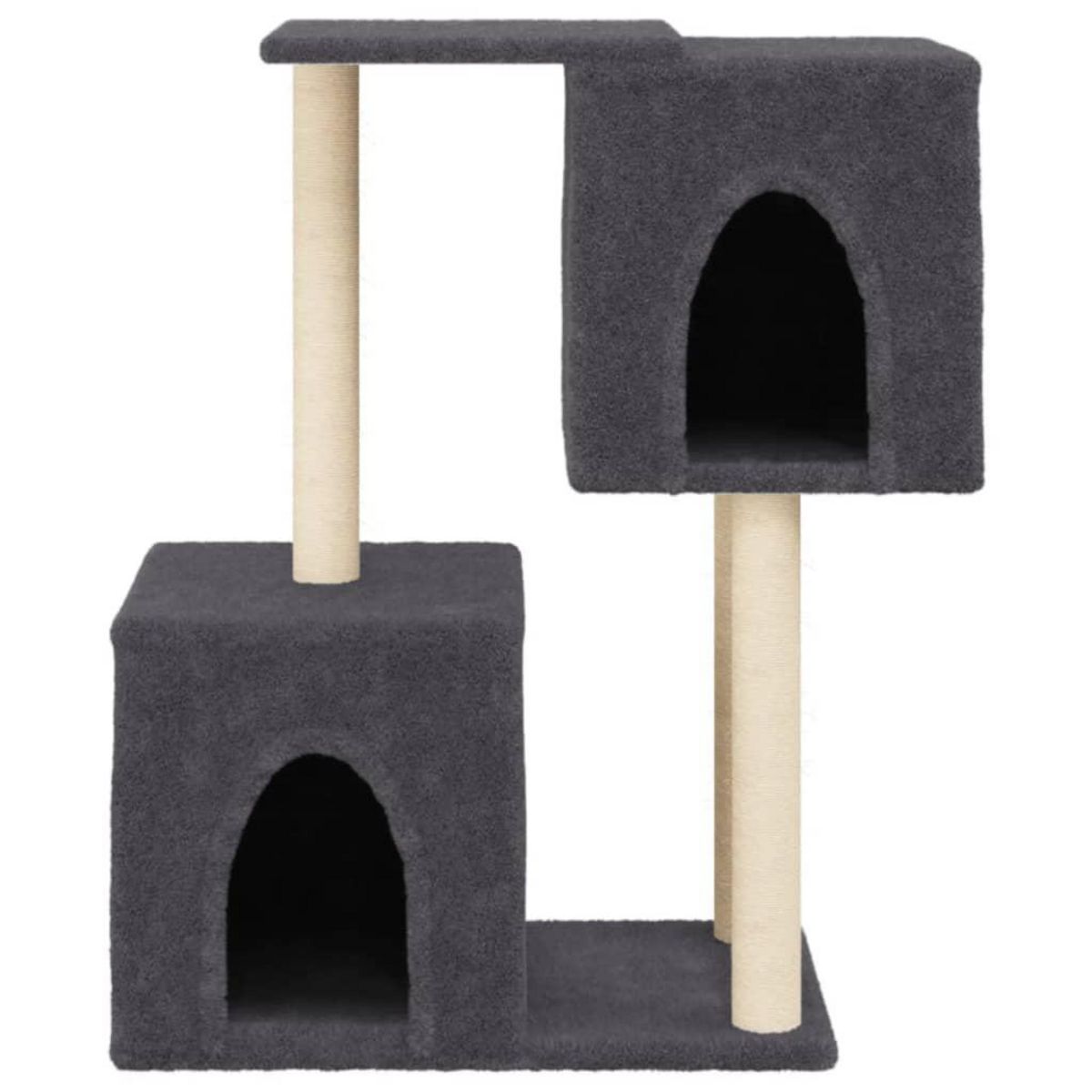 VIDAXL Arbre a chat avec griffoirs en sisal Gris fonce 86 cm
