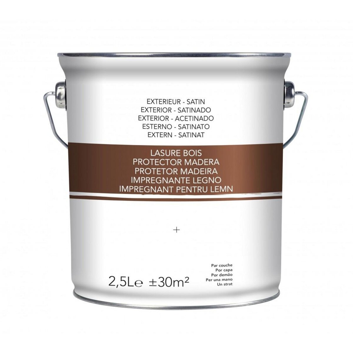 CENTRALE BRICO Lasure 2 ans chêne foncé satiné 2.5 l