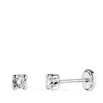 L'ATELIER D'AZUR Boucles d'Oreilles Or 18 Carats 750/000 Blanc Zirconium