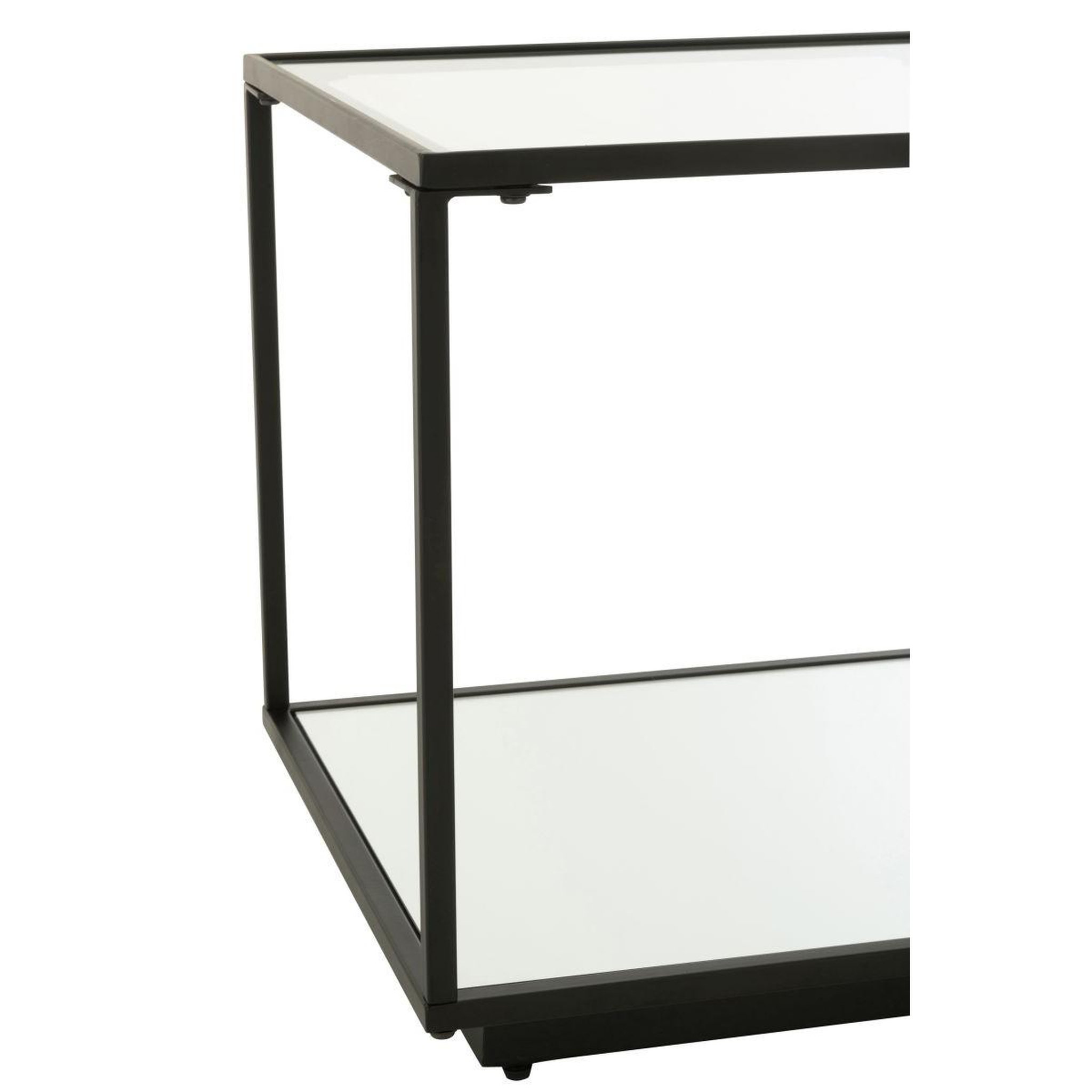 Voir la diapositive 6 : J-LINE Table d'appoint en verre  lorie  50cm noir