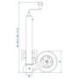 Voir la diapositive 6 : PROPLUS ProPlus Roue de jauge 60 mm avec pneu caoutchouc solide 20x6 cm 341505