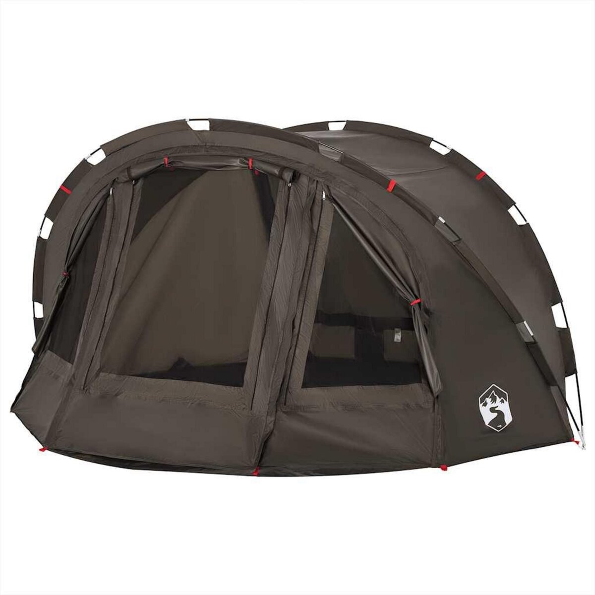 VIDAXL Tente de peche 4 personnes marron impermeable