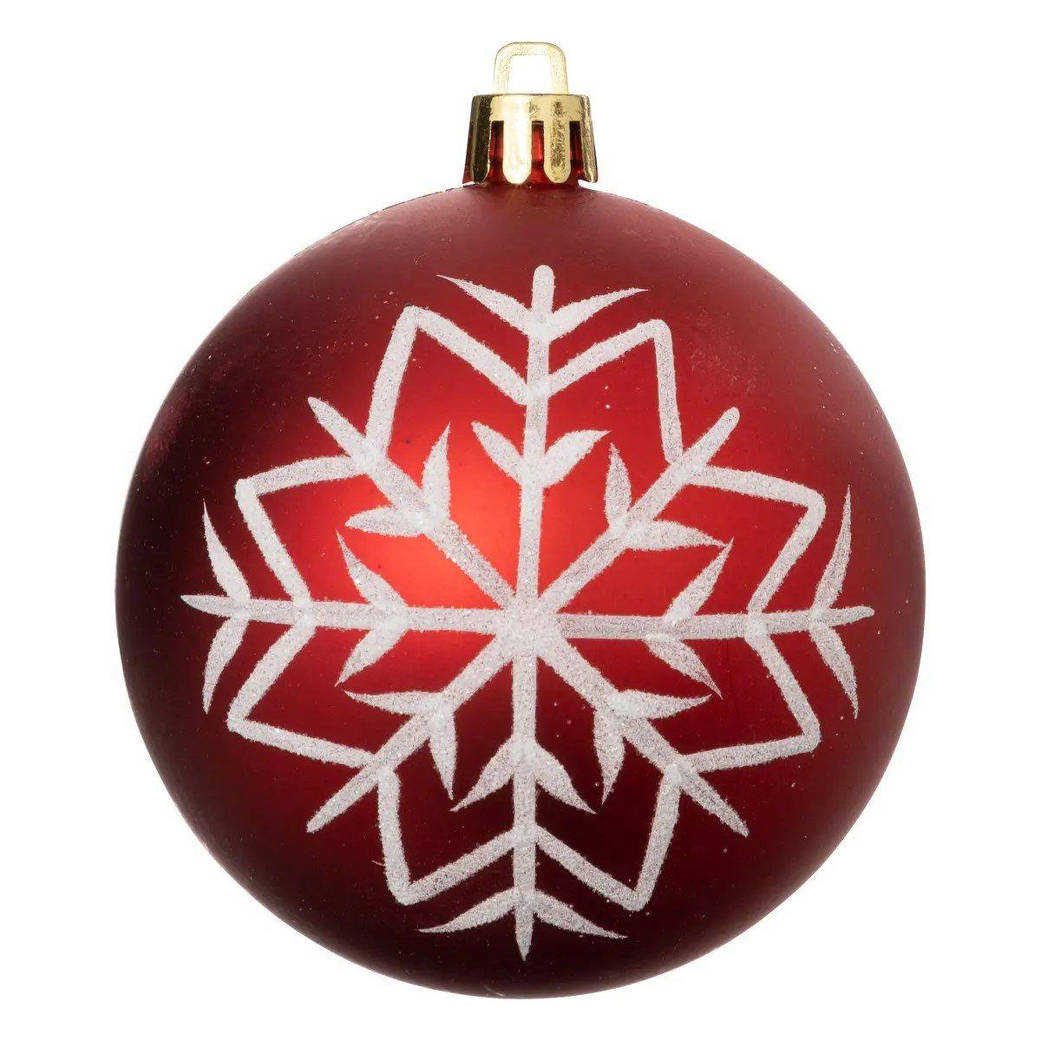 Voir la diapositive 2 : ATMOSPHERA Lot de 8 boules de noël  maison des couleurs  8cm rouge & blanc