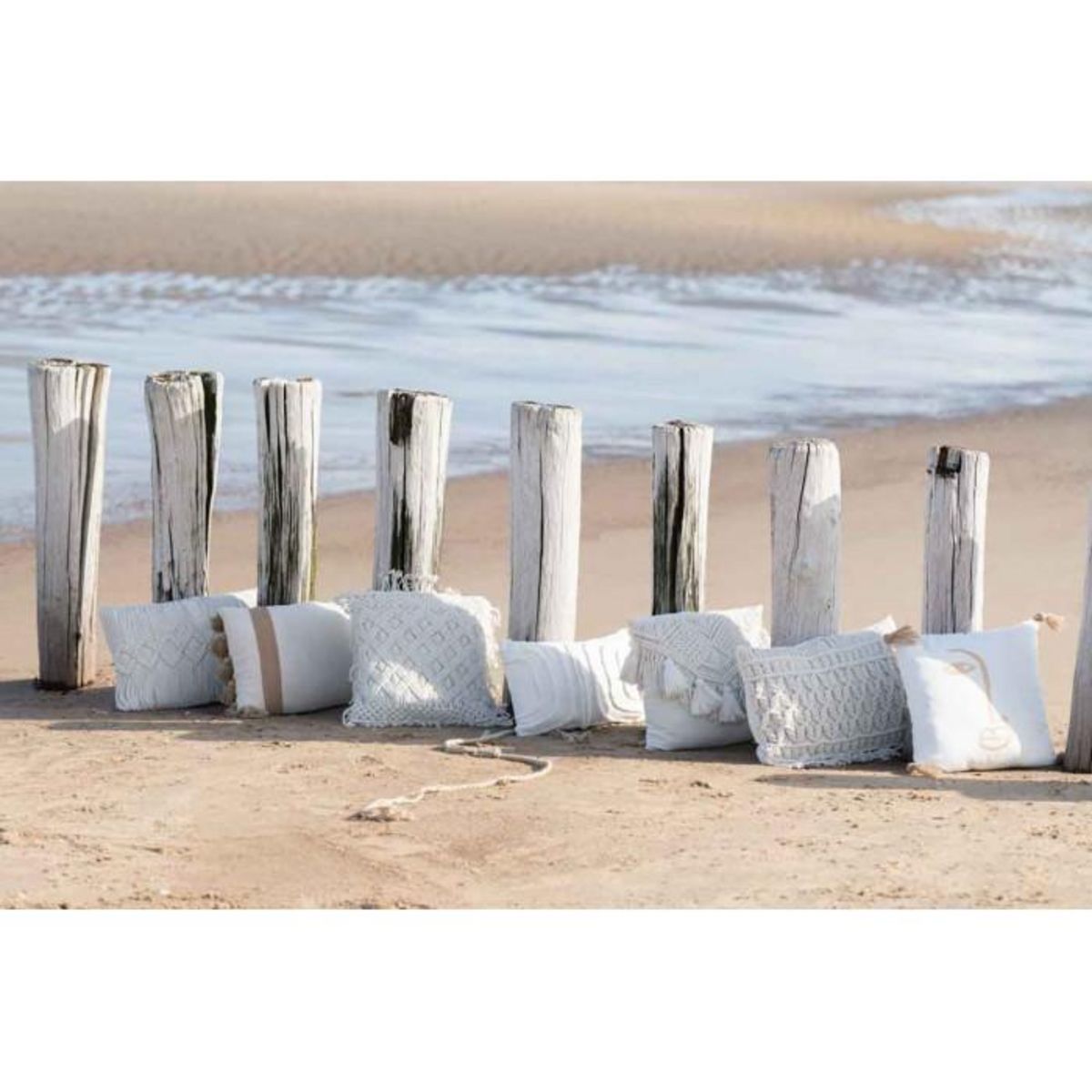 Paris Prix Coussin Déco  Cosy Losange  45x45cm Ivoire