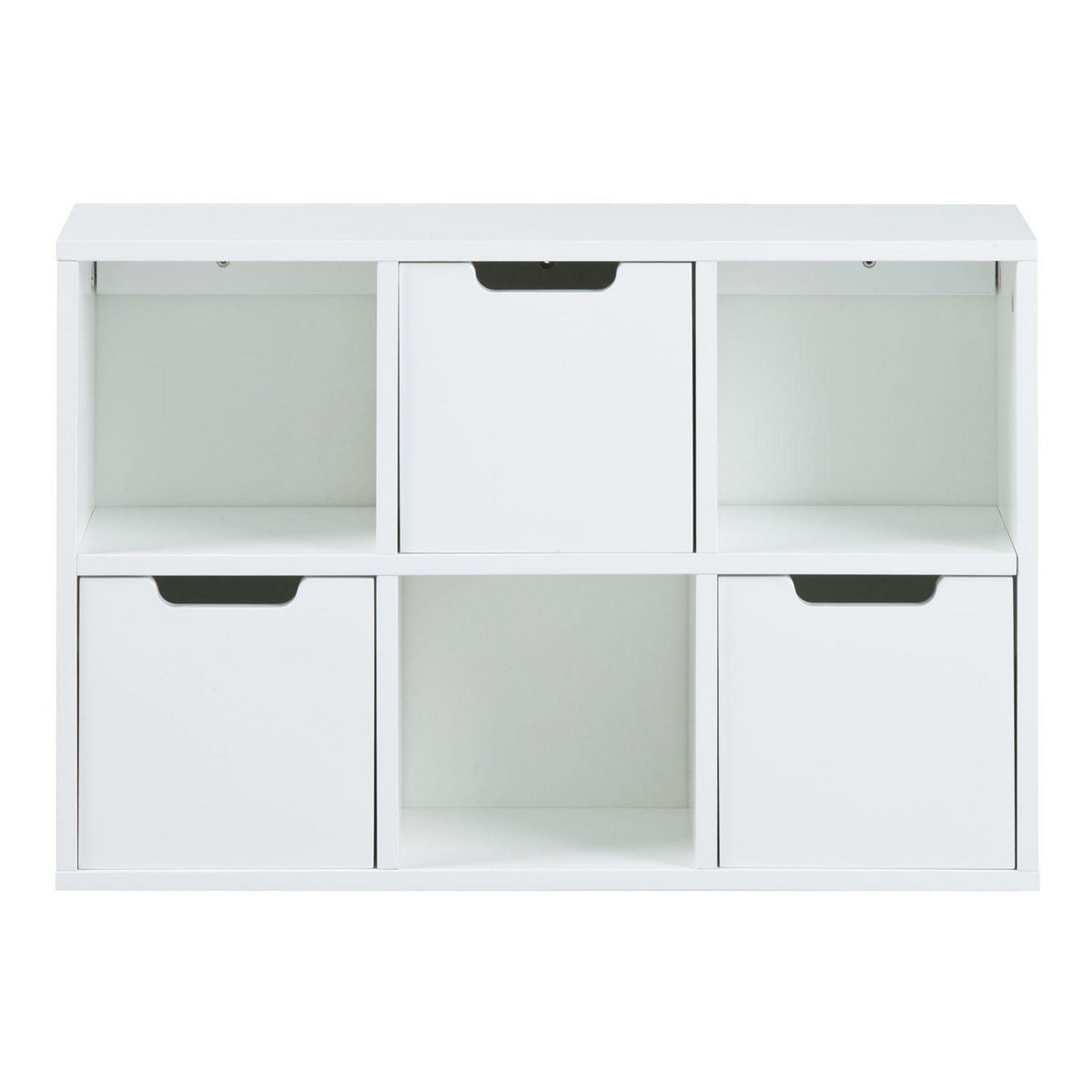 TOILINUX Etagère murale 6 cases Soren en bois - Blanc