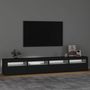 Voir la diapositive 3 : VIDAXL Meuble TV avec lumieres LED Noir 240x35x40 cm