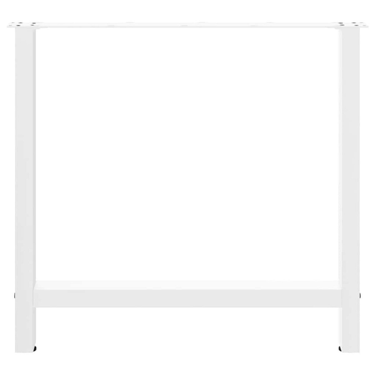 VIDAXL Pieds de table basse blanc 2 pcs 80x(72-73) cm acier