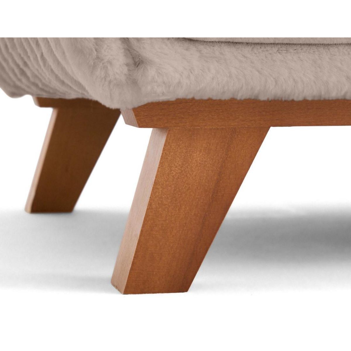 BEST MOBILIER Cristal - bout de lit - en fausse fourrure côtelée