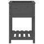 Voir la diapositive 5 : VIDAXL Jardiniere avec etagere Gris 54x54x81 cm Bois massif de pin