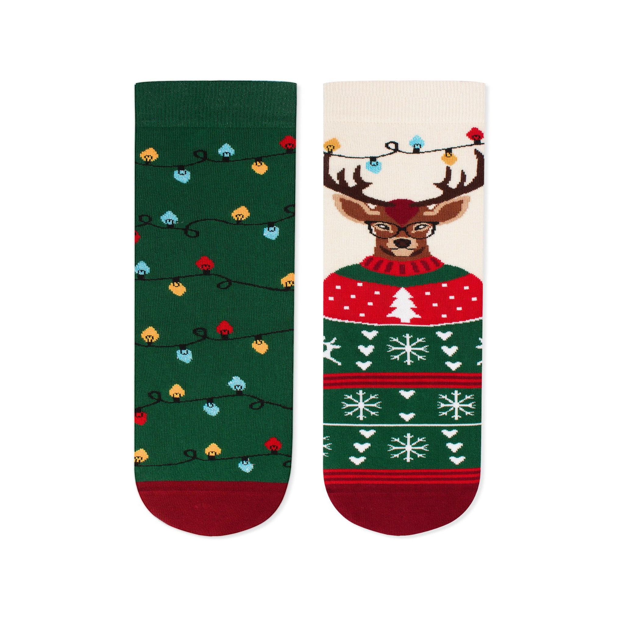 Voir la diapositive 2 : PIRIN HILL Chaussettes arty rudolph le renne intello