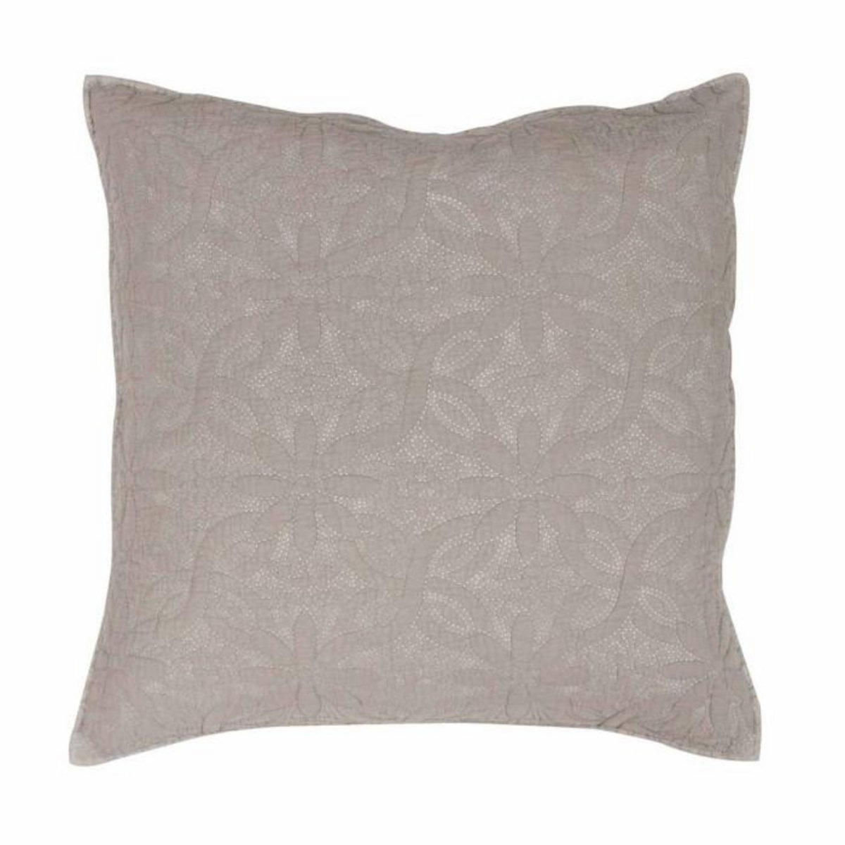 Paris Prix Housse de Coussin  Florette  60x60cm Taupe
