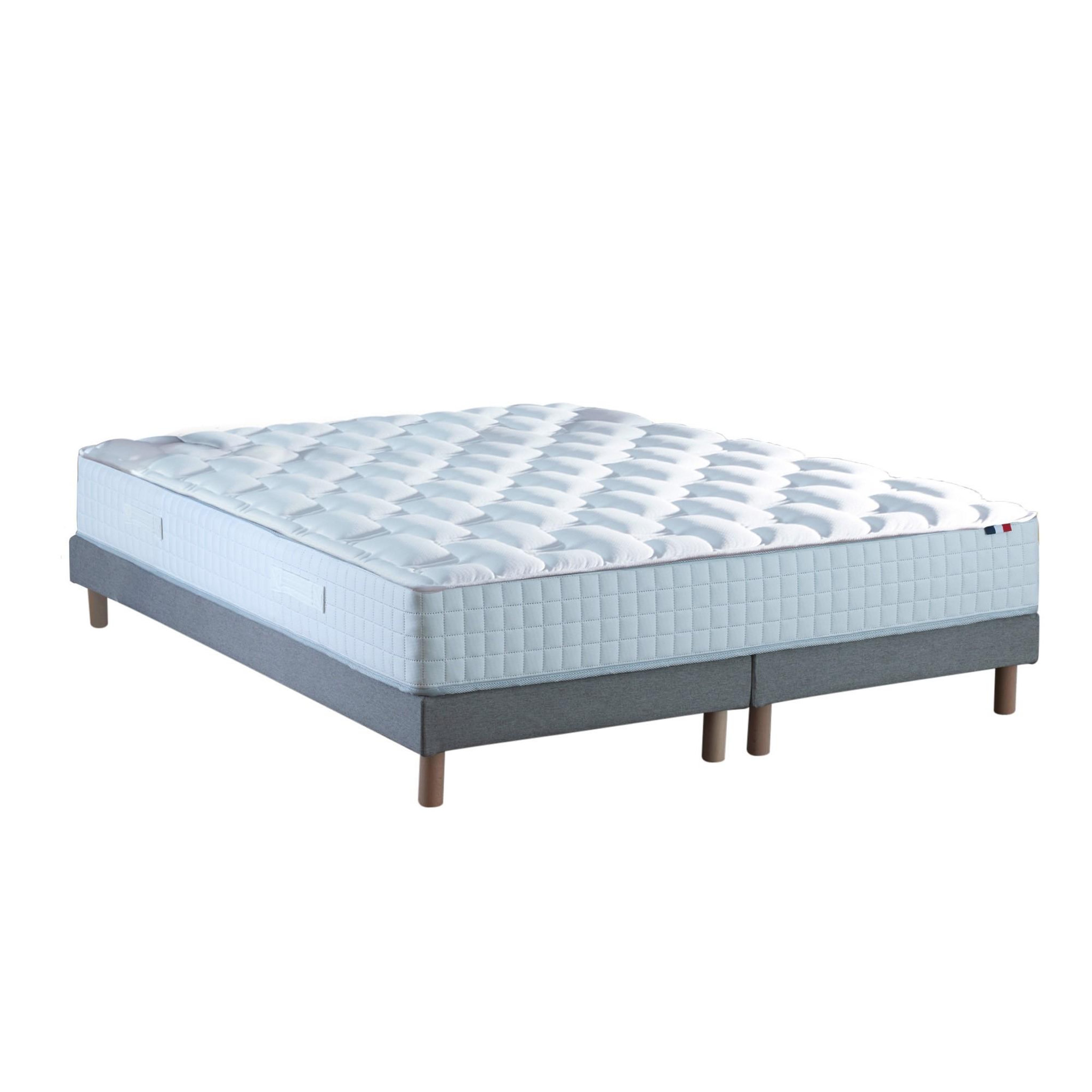 Voir la diapositive 2 : IDLITERIE Ensemble literie : matelas à ressorts COSMOS et sommier - qualité française