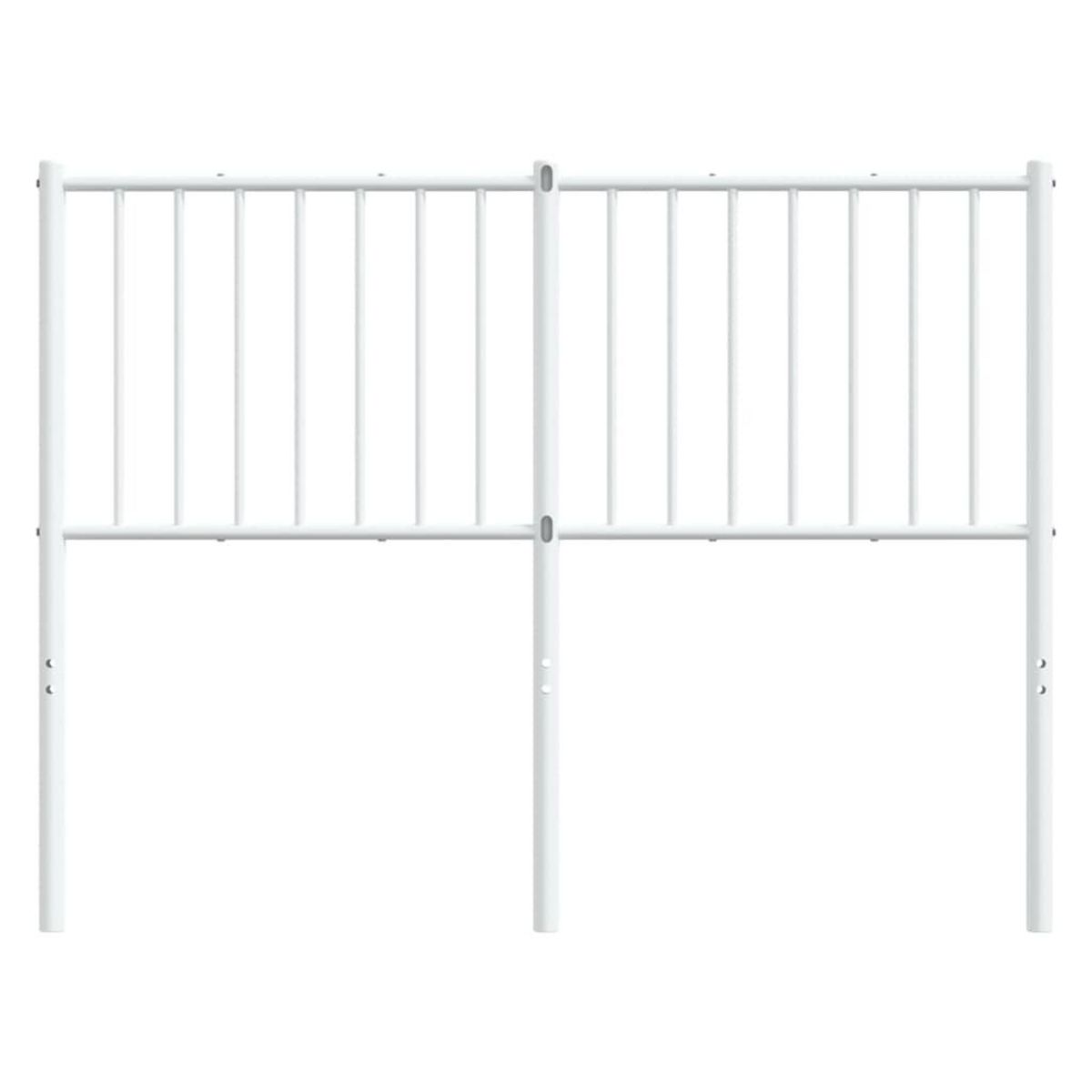 VIDAXL Tete de lit metal blanc 120 cm
