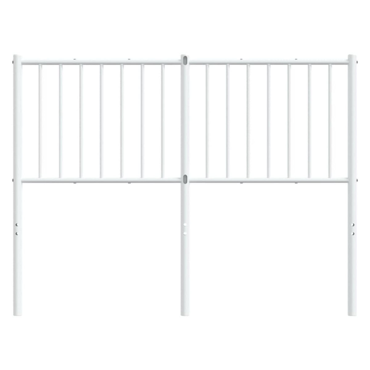 VIDAXL Tete de lit metal blanc 120 cm