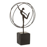 Paris Prix Gymnaste Sur Socle  Cercle  35cm Marron