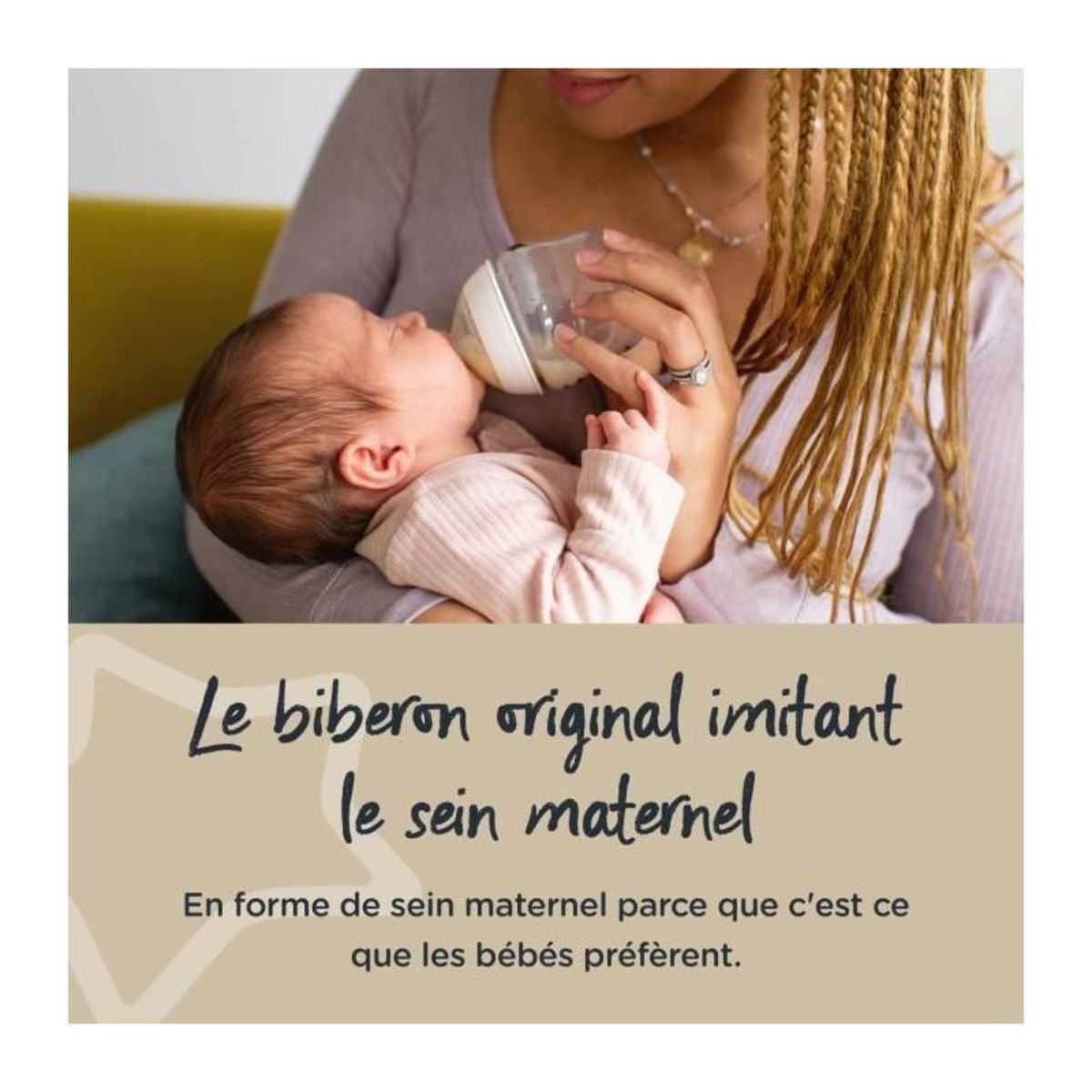 TOMMEE TIPPEE TOMMEE TIPPEE Biberons Closer to Nature, tétine imitant le sein maternel avec valve anti-colique, 260 ml, lot de 6, pastel