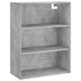 Voir la diapositive 5 : VIDAXL Buffet haut Gris beton 69,5x34x180 cm Bois d'ingenierie