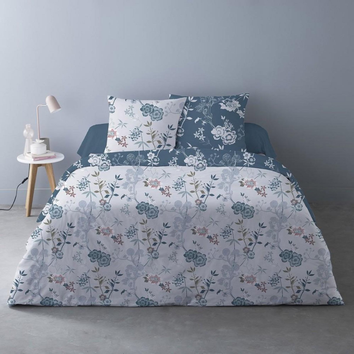 Dourev Housse de couette 240x220 Hana bleu + 2 taies