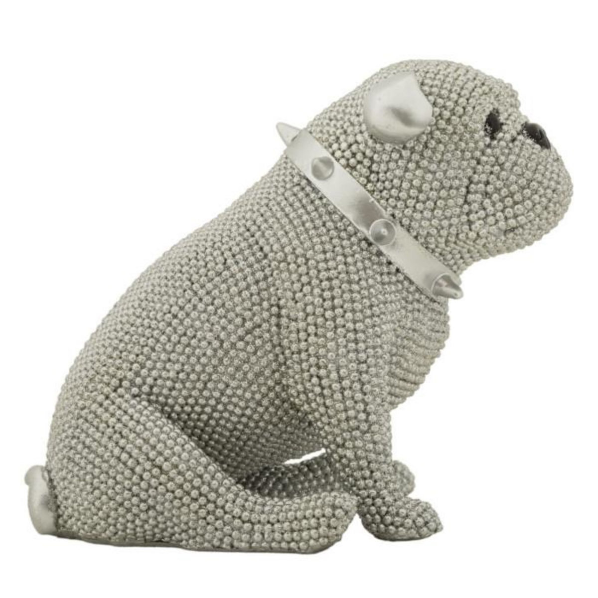 Paris Prix Statuette Déco Bulldog  Sparky  17cm Argent