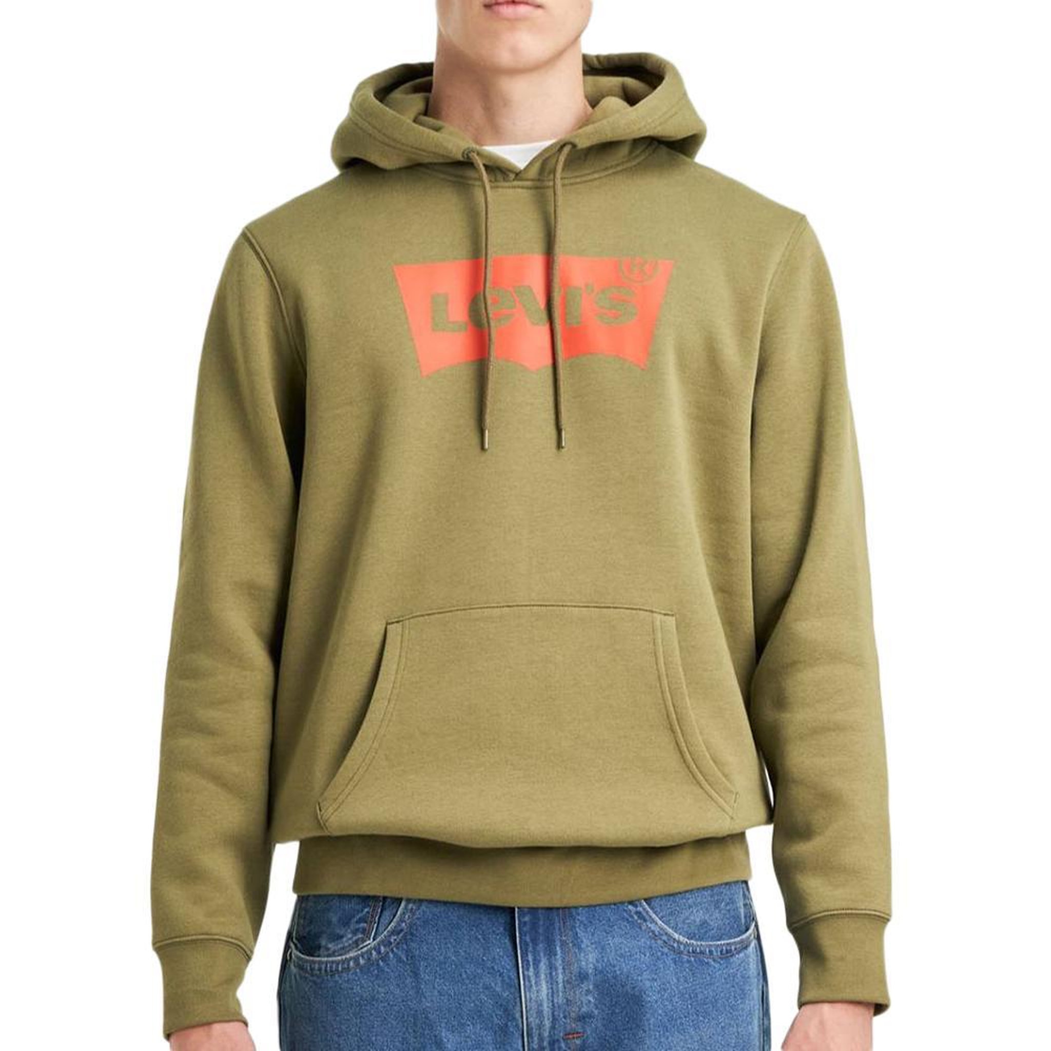 Voir la diapositive 1 : Levi's Sweat à Capuche Kaki/Rouge  Homme Levi's Fleece
