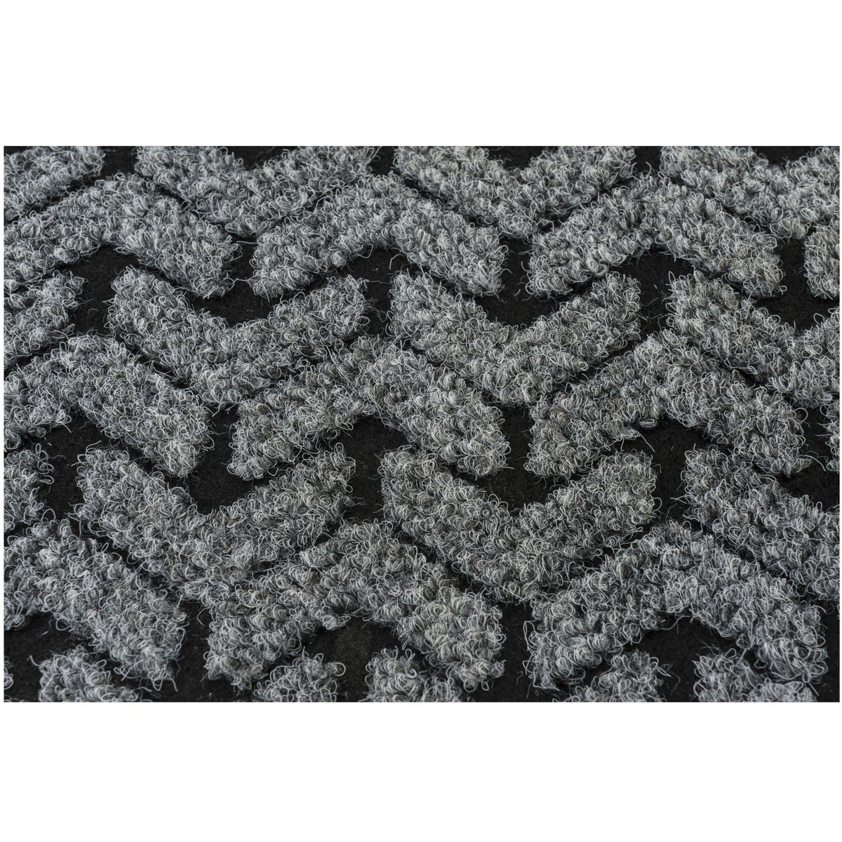 HDI Tapis chevron gris et noir de 40 x 60 cm