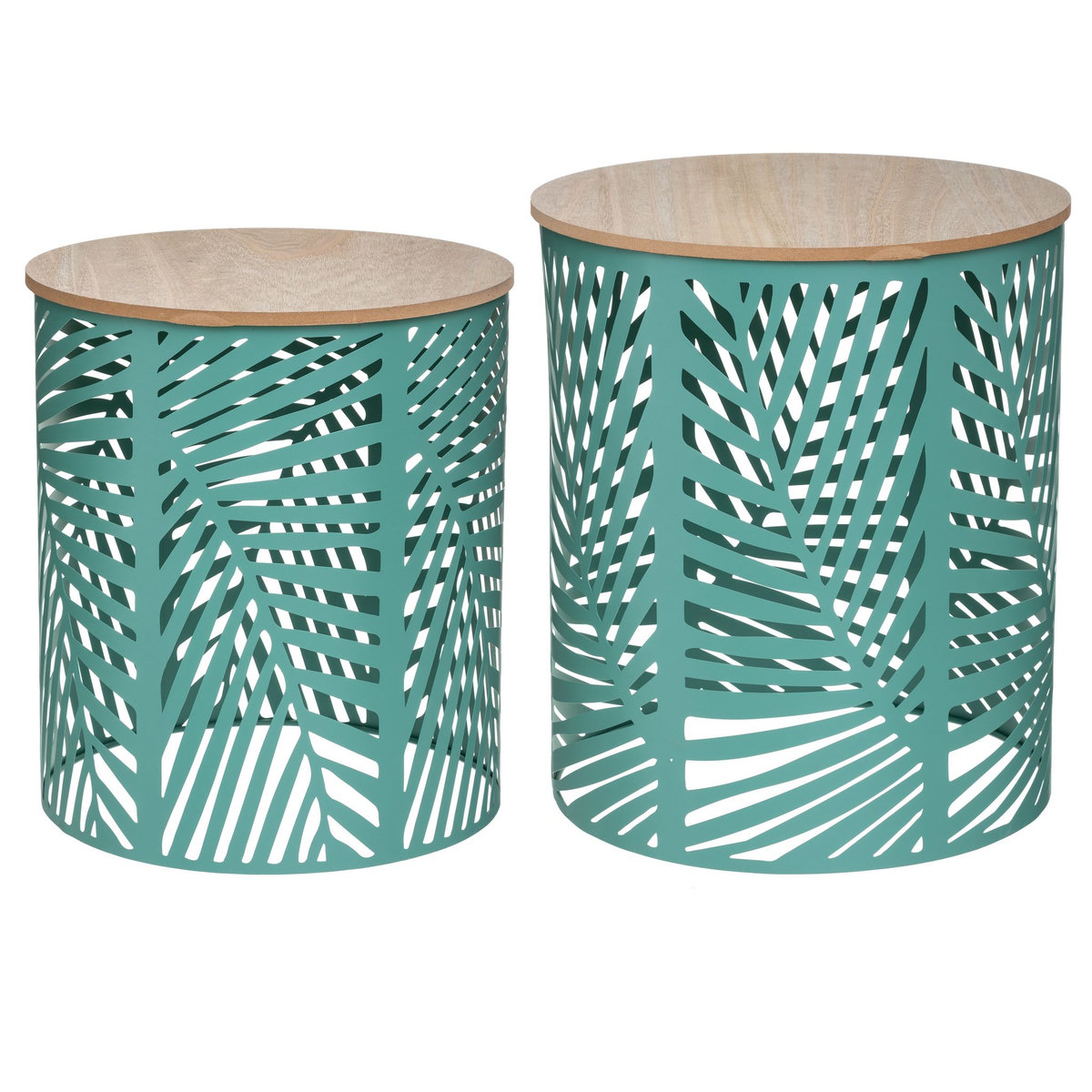 ATMOSPHERA Lot de 2 tables basses LOTUS